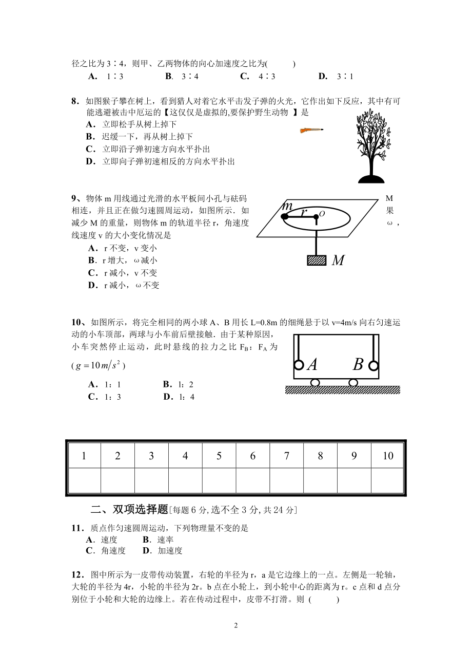 圆周运动测试.doc_第2页