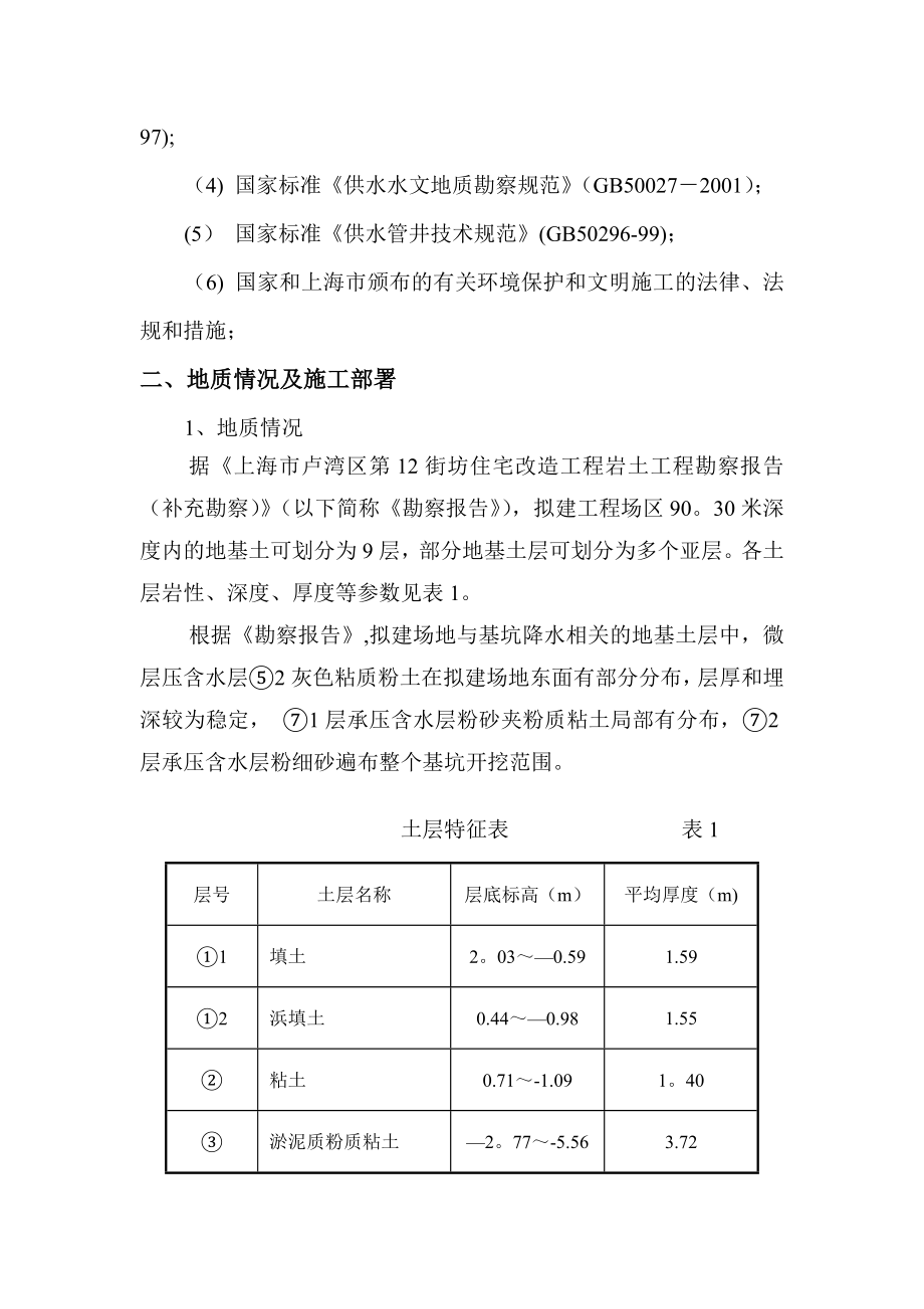 XX住宅发展项目基坑降水施工方案.doc_第3页