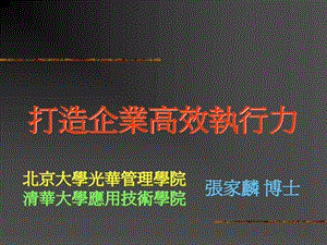 打造企业高效执行力.ppt