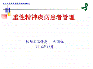 重性精神疾病患者管理服务规范课件.12图文.ppt.ppt