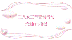 三八女王节营销策划书PPT展示模板.ppt