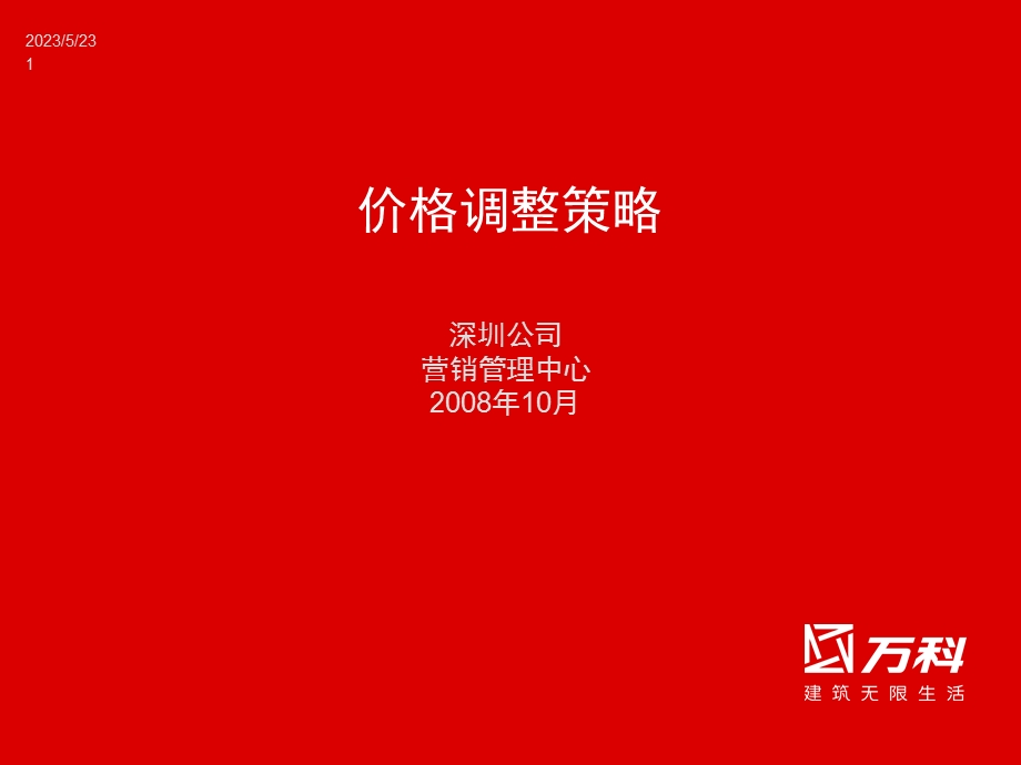 万科价格调整策略.ppt_第1页