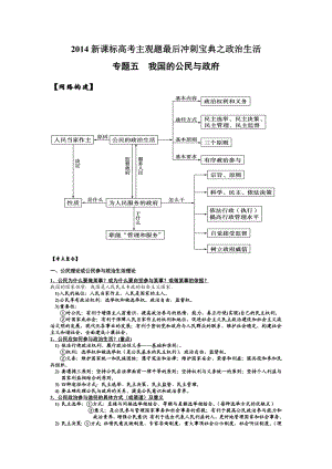 政治生活一二单元复习提纲（材料题）.doc