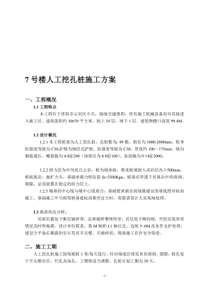 i7号楼人工挖孔桩施工方案修改.doc