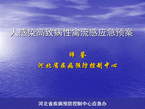 人感染高致病性禽流感应急预案.ppt