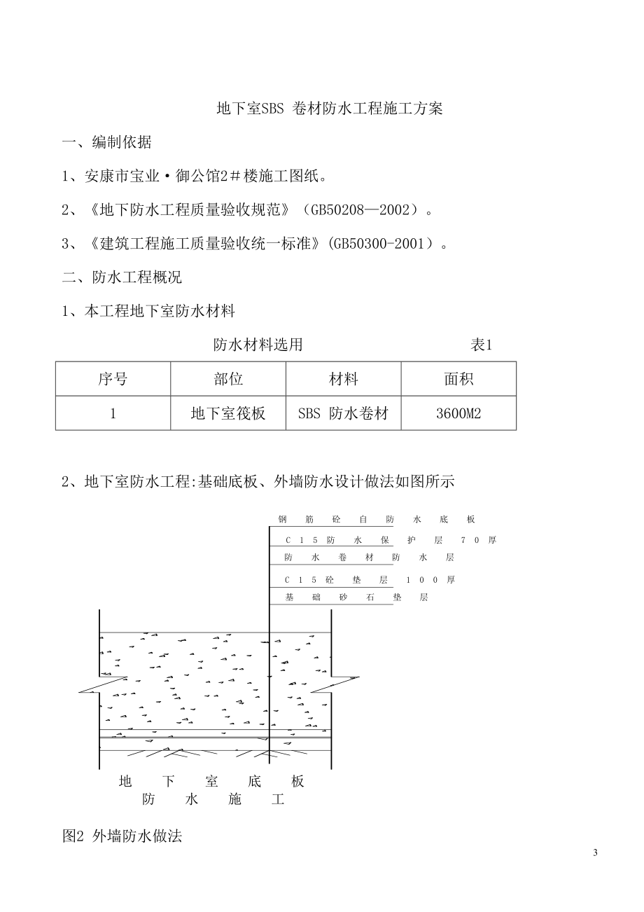 【施工方案】地下室SBS-卷材防水工程施工方案(正式).doc_第3页