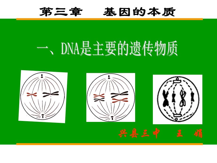 人教版教学课件第三章第一节DNA主要的遗传物质.ppt_第1页