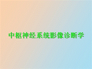 中枢神经系统影像诊断学.ppt