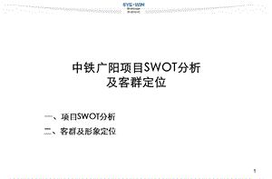 住宅项目客群定位及swot分析.ppt