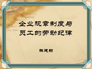 企业规章制度与员工的劳动纪律.ppt