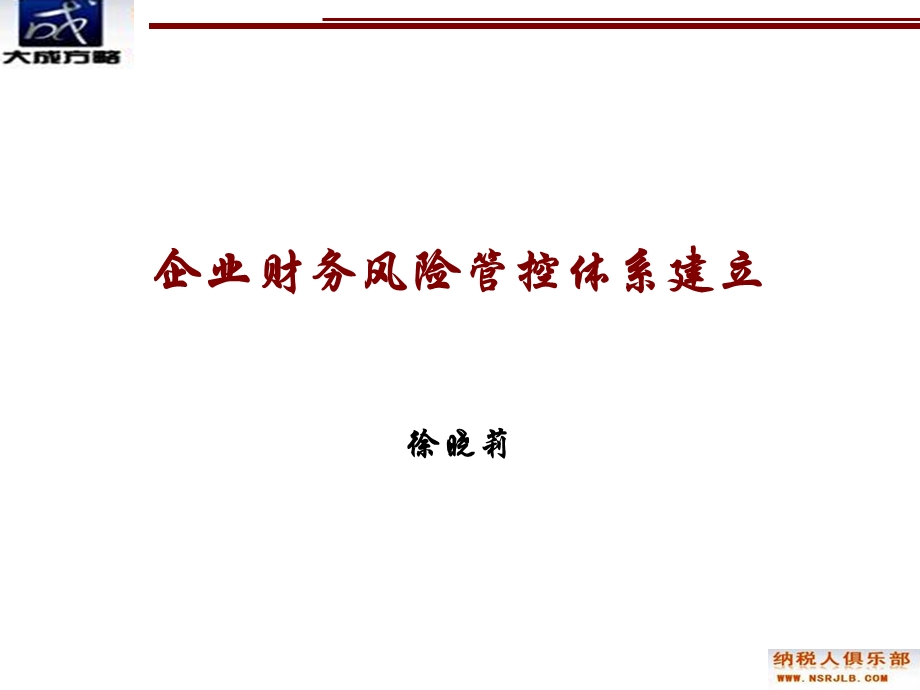 企业财务风险管控体系建立.ppt_第1页