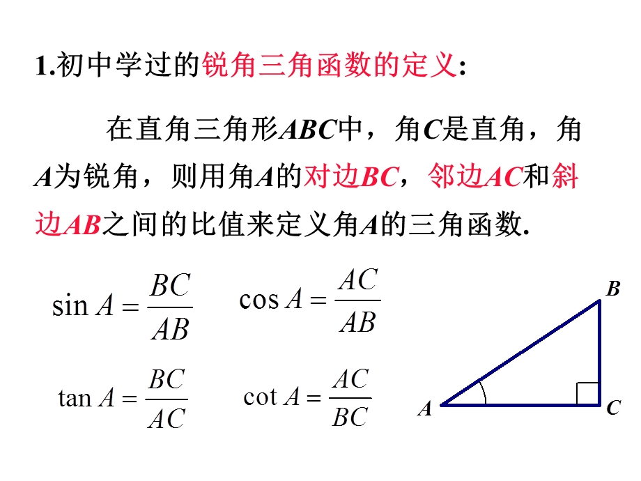任意三角函数的定义(PPT课件).ppt_第2页