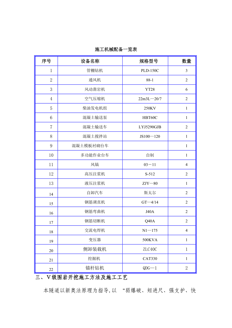 【施工方案】Ⅴ级围岩开挖施工方案.doc_第3页