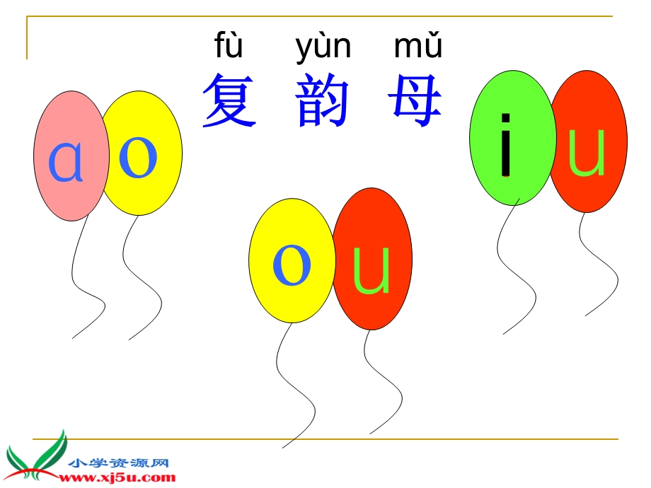 人教版小学语文一年级上册汉语拼音aoouiu.ppt_第2页