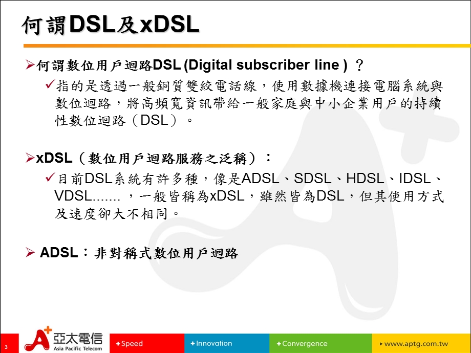 业务人员销售技巧训练课程ADSL宽频上网产品介绍.ppt_第3页