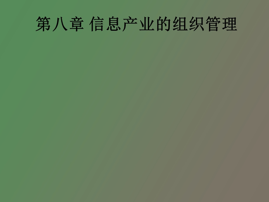 信息产业的组织管理.ppt_第1页