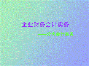 企业财务会计实务.ppt