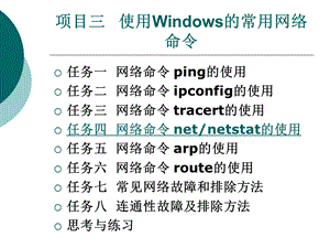 使用Windows的常用网络命令、网络故障检测.ppt