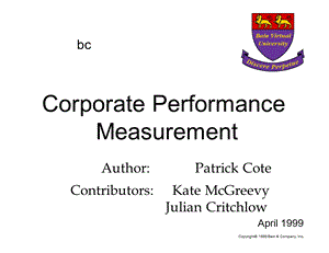 业绩评估CorporatePerformanceMeasurem.ppt