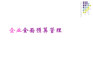 企业全面预算管理(培训).ppt