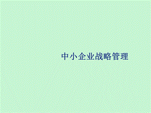 中小企业管理第十章.ppt