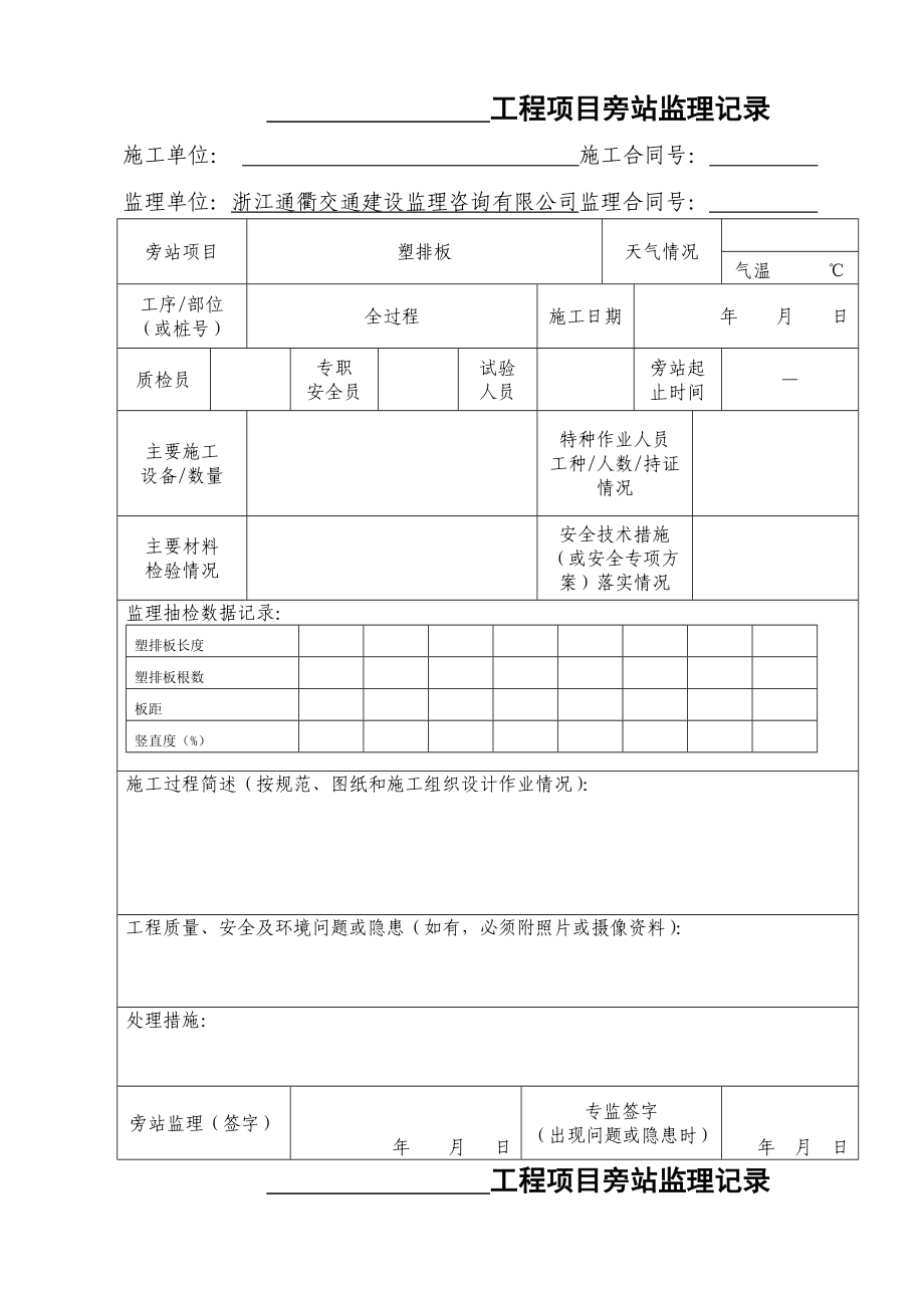 《建设工程项目旁站监理记录表》.doc_第3页