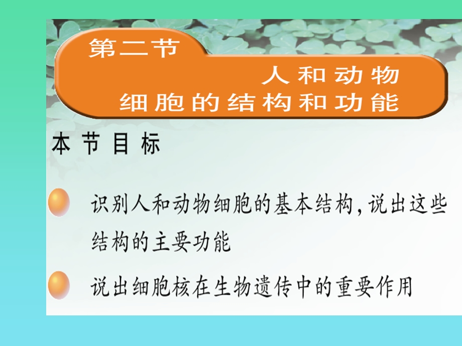 人和动物细胞的结构和功能PPT.ppt_第1页