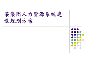 人力资源系统建设规划方案.ppt