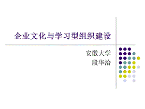 企业文化与学习型组织建设.ppt