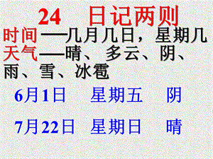 人教版二年级上册24、日记两则.ppt