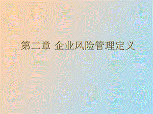 企业风险管理的定义.ppt