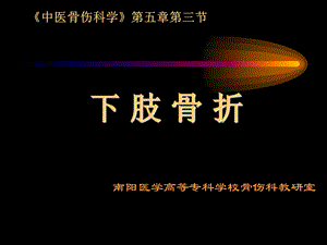 中医骨伤下肢骨折.ppt