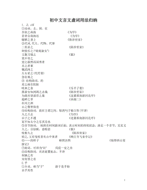 初中文言文虚词用法归纳.doc