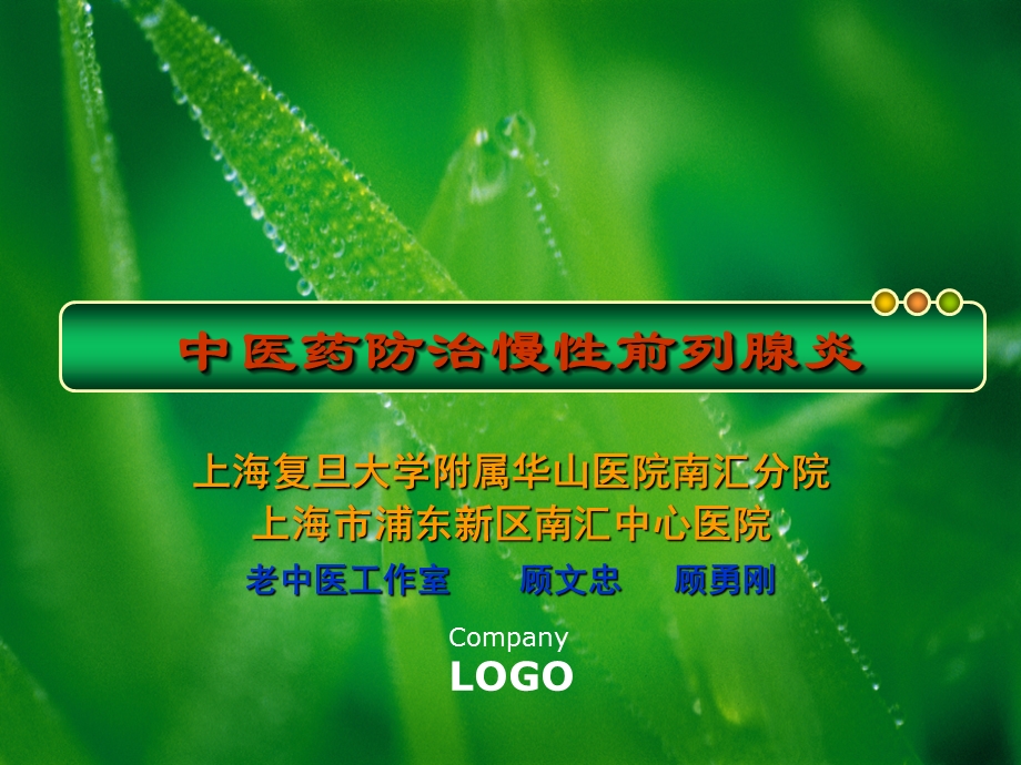 中医药防治慢性前列腺炎.ppt_第1页