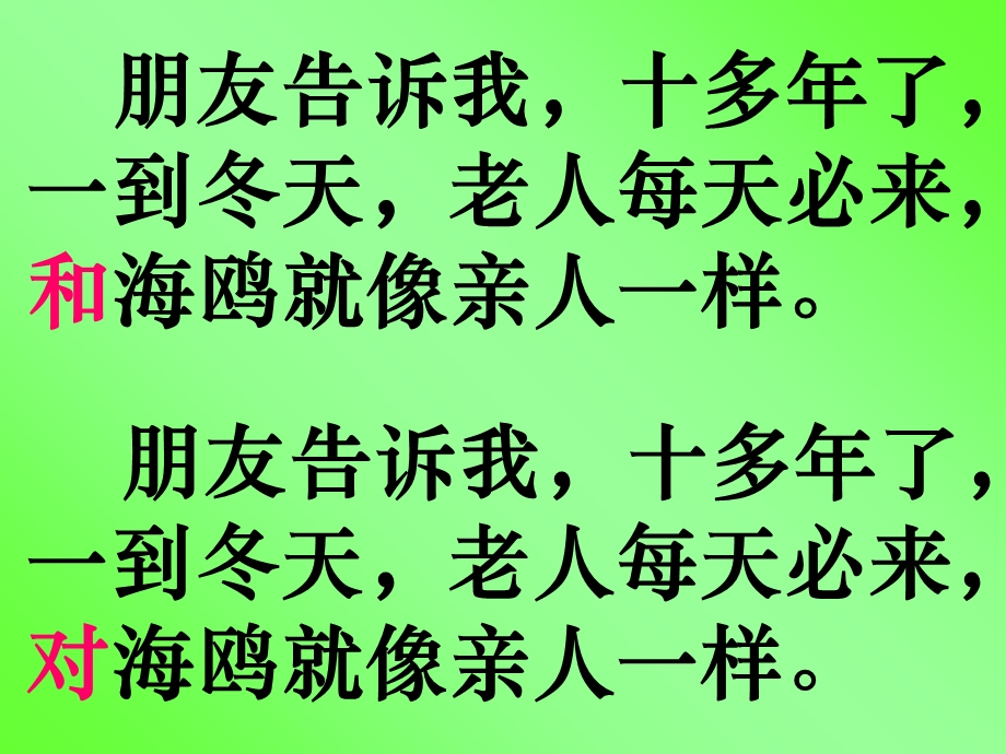 人教版小学语文六年级上册21、《老人与海鸥》.ppt_第3页