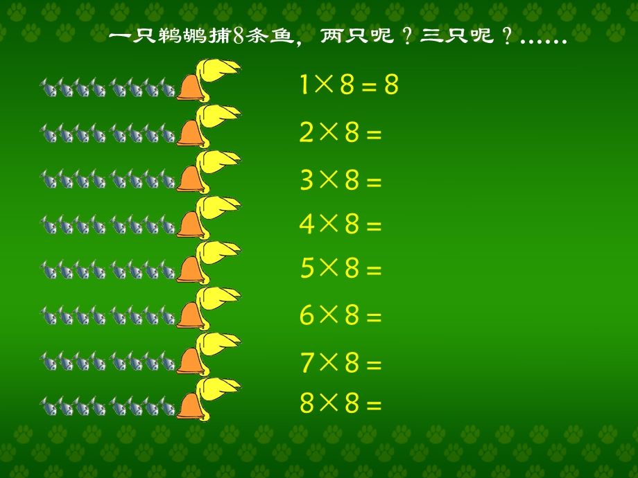 （人教新课标）二年级数学课件8的乘法口决2.ppt_第3页