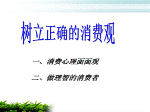 优秀树立正确的消费观.ppt