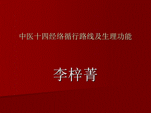 中医十四经络循行.ppt