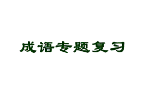 中考语文总复习：《成语运用》ppt课件.ppt