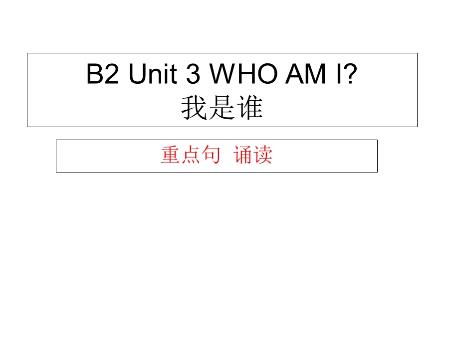 人教版必修二Unit3WHOAMI重点句.ppt_第1页