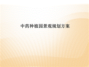 中药种植园景观规划.ppt