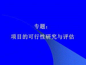 专题项目论证与评估.ppt