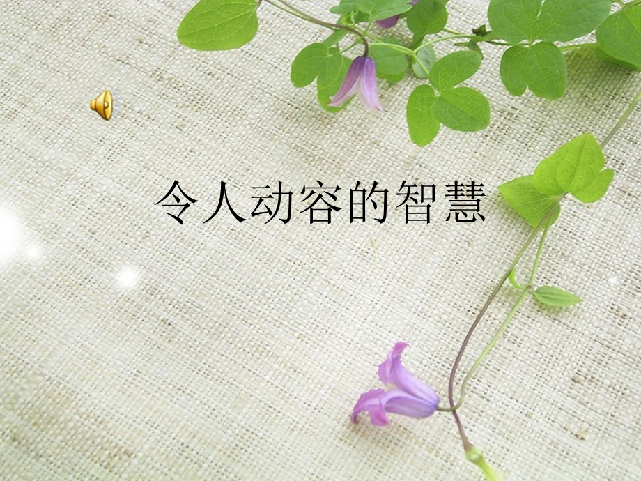 令人动容的智慧.ppt_第1页