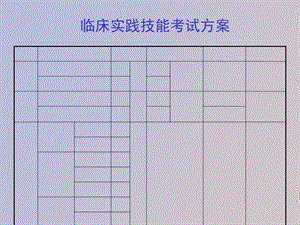 临床实践技能考试方案.ppt