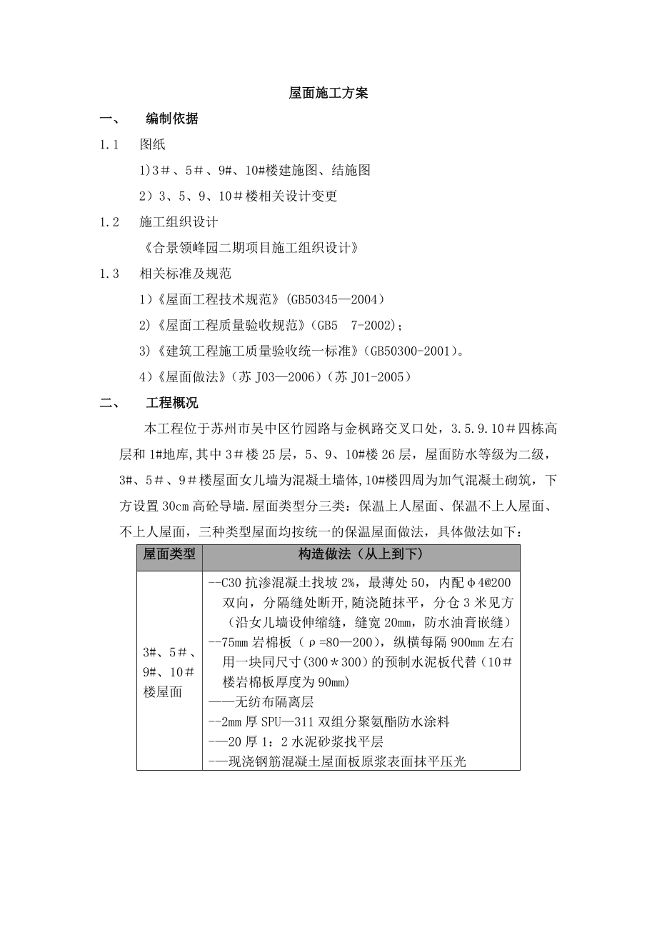 【标准施工方案】合景屋面工程施工方案修改版.doc_第2页