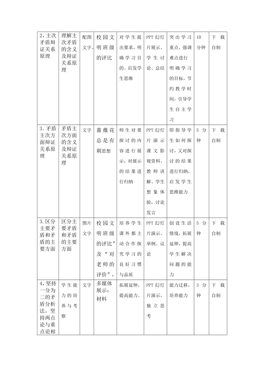 《用对立统一的观点看问题》教学设计方案.doc_第3页