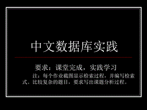 中文数据库实践.ppt