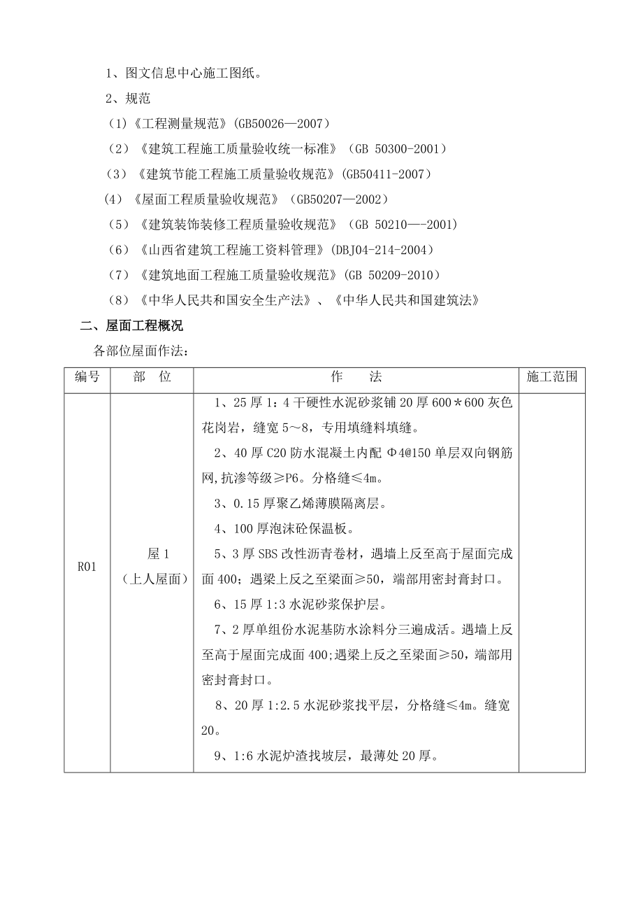 【整理版施工方案】屋面工程施工方案75963.doc_第2页