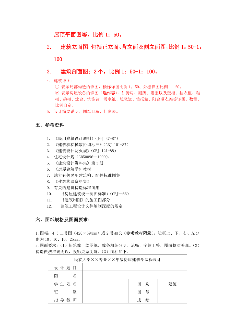 《房屋建筑学》课程设计报告书.doc_第2页