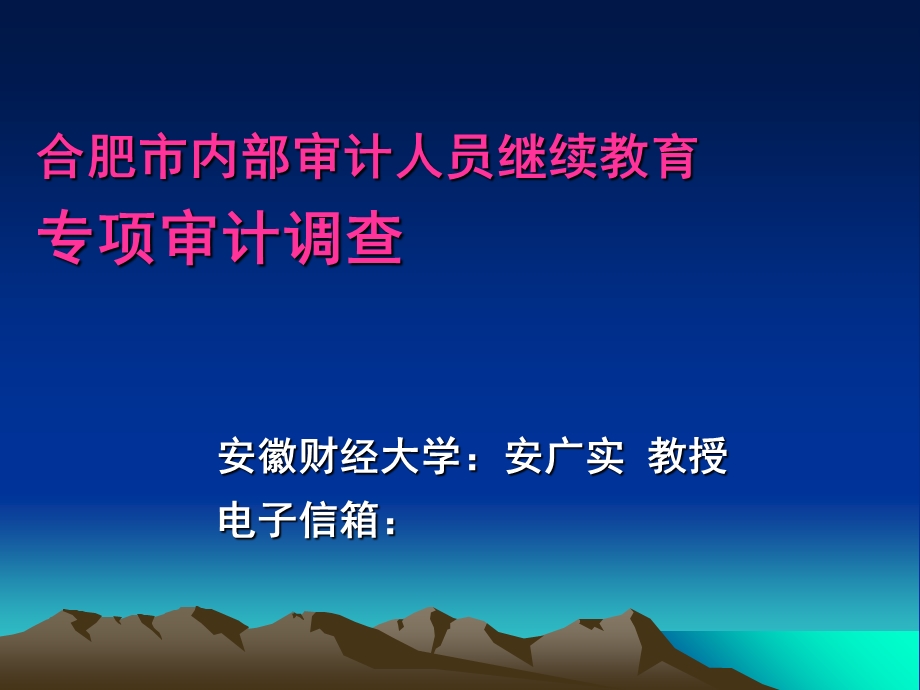 专项审计调查讲座.ppt_第1页